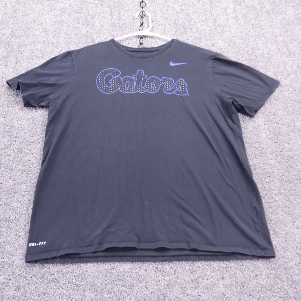 Nike T Shirt Mens Extra Large Black Florida Gators Dri Fit Athletic Tee